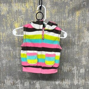 Striped Sleeveless Hoodie for Kids
